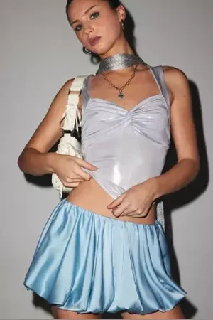 Kimchi Blue Bailey Satin Bubble Mini Skirt