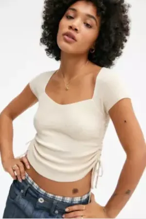 Urban Outfitters UO Cap Sleeve Drawcord Top
