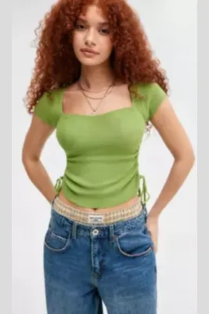 Urban Outfitters UO Cap Sleeve Drawcord Top