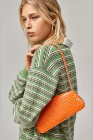 Urban Outfitters UO Mimi Faux Croc Shoulder Bag