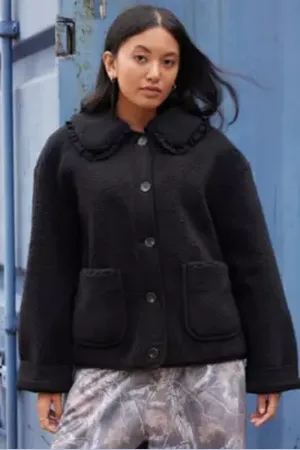Kimchi Blue Alfie Collared Fleece Jacket