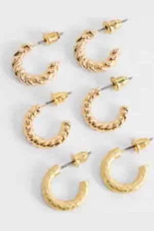 Urban Outfitters UO Huggie Hoop Earrings 3-Pack