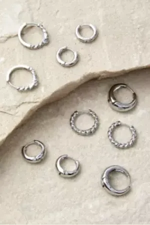 Silence + Noise Hoop Earrings 5-Pack
