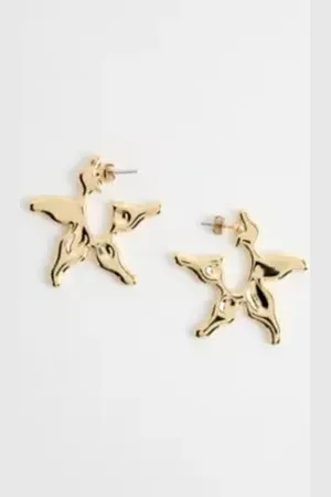 Silence + Noise Starfish Hoop Earrings