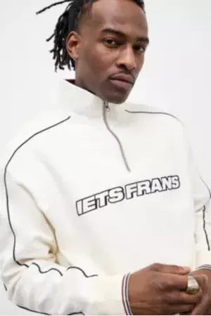 iets frans... Iets frans. Ecru Piped Mock Neck Sweatshirt