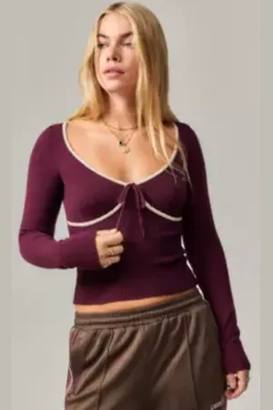 Urban Outfitters UO Scalloped Edge Knit Top
