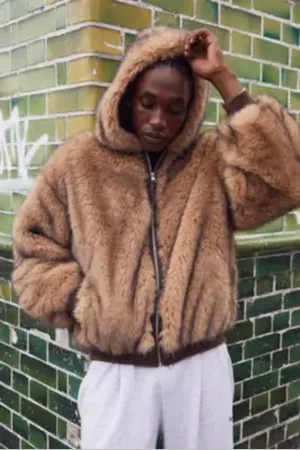 BDG Silvio Faux Fur Hoodie