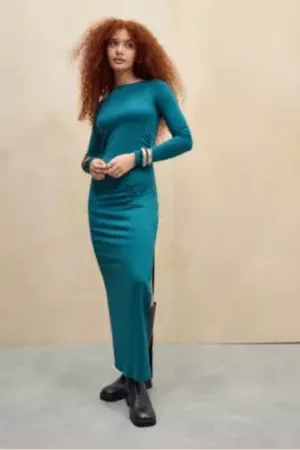Silence + Noise Nora Slash Backless Maxi Dress