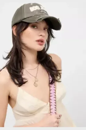BDG Distressed Applique Logo Cap