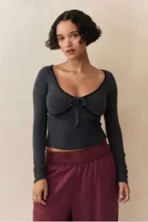 Urban Outfitters UO Scalloped Edge Knit Top