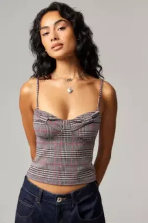 Kimchi Blue Check Corset Top XL at Urban Outfitters