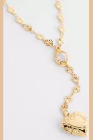 Urban Outfitters UO Delicate Heart Lariat Necklace
