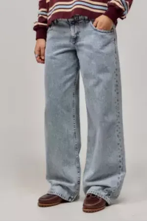 Motel Low Rise Parallel Wide Leg Jeans