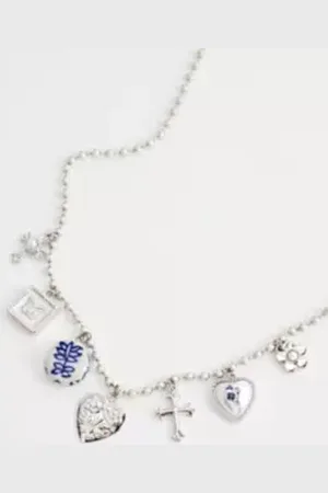 Silence + Noise Circle Bead Charm Necklace