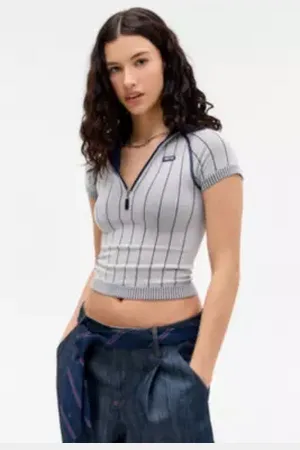 iets frans... Iets frans. Short Sleeve Pinstripe Polo Shirt