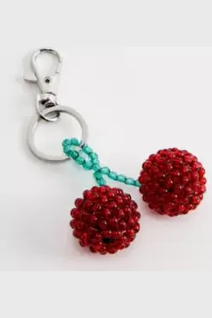 Urban Outfitters Cherry Beaded Keyring