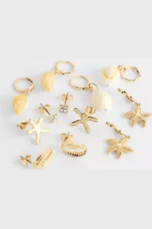 Urban Outfitters UO Shell Earrings 6-Pack