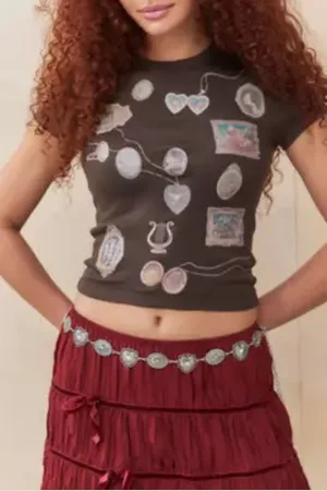 Urban Outfitters UO Western Heart Chain Belt