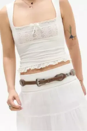 Urban Outfitters UO Heart Mini Western Concho Belt