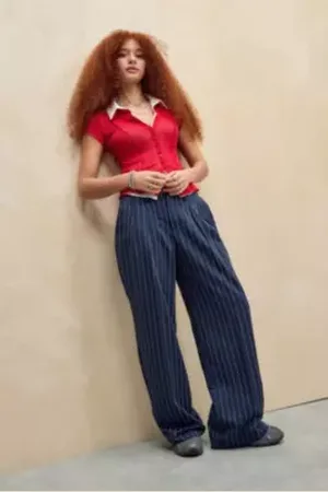Archive At UO Ash Pinstripe Low Rise Trousers