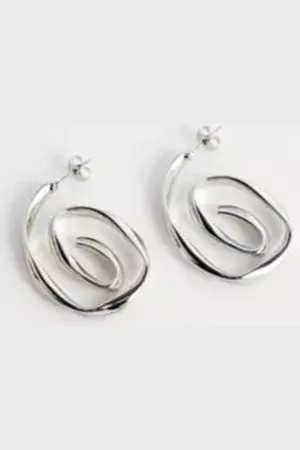 Urban Outfitters UO Swirl Hoop Earrings