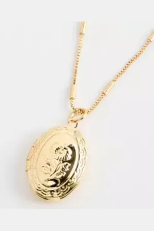 Silence + Noise Floral Oval Locket Necklace