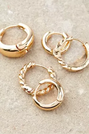 Silence + Noise Tone Hoop Earrings 5-Pack