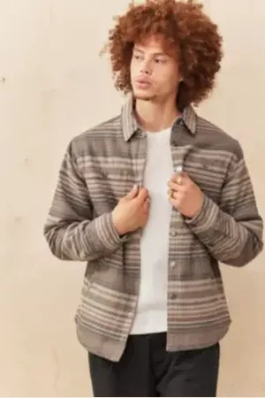 Katin Gravel Harold Stripe Shirt Jacket