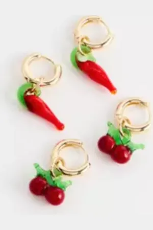 Urban Outfitters Cherry & Chilli Earrings 2-Pack