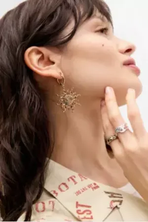 Urban Outfitters UO Sun Swirl Hoop Earrings