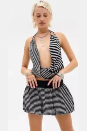 Jaded London Stripe Puffball Skirt