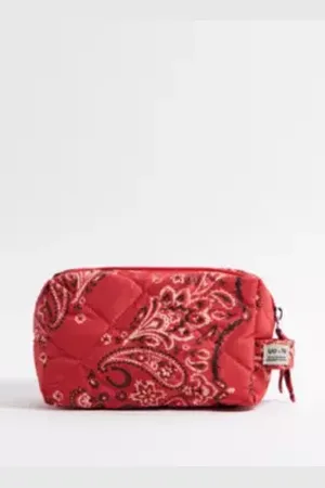 Urban Outfitters Bandana Print Quilted Makeup Bag