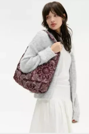Urban Outfitters UO Paisley Trapeze Slouch Bag