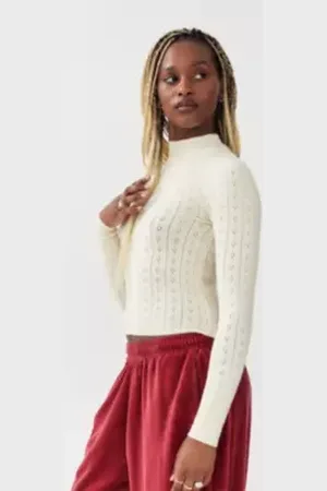 Urban Outfitters UO Pointelle Funnel Top