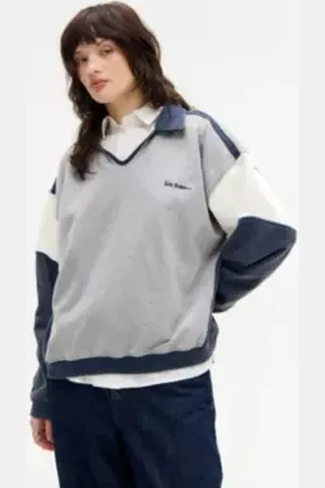 iets frans... Iets frans. Open Neck Stripe Sweatshirt