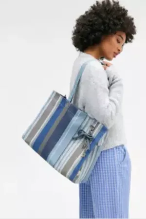 Urban Outfitters UO Large Stripe Woven Tote Bag