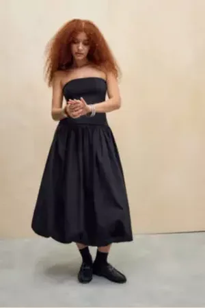 Kimchi Blue Bandeau Puffball Midi Dress