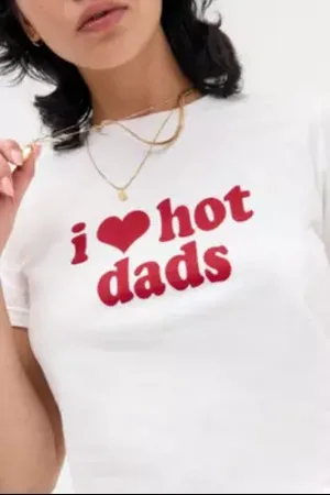 Daisy Street I Heart Hot Dads Tee