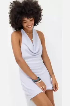Urban Outfitters UO Alana Cowl Satin Mini Dress