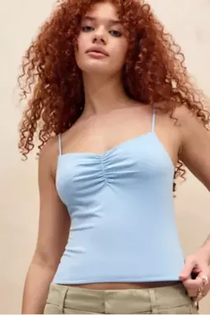 Silence + Noise Luna Ruched-Front Cami