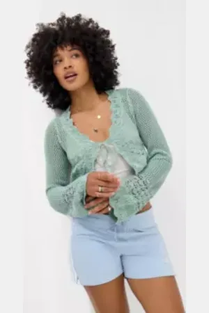 Urban Outfitters UO Rhodes Stitchy Tie-Front Cardigan