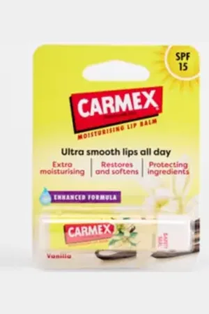 Carmex SP15 Vanilla Flavour Lip Balm ALL at Urban Outfitters