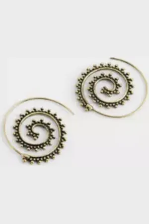 Silence + Noise Ornate Spiral Hoop Earrings