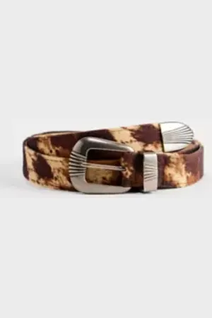 Urban Outfitters UO Cow Print Belt S/M at