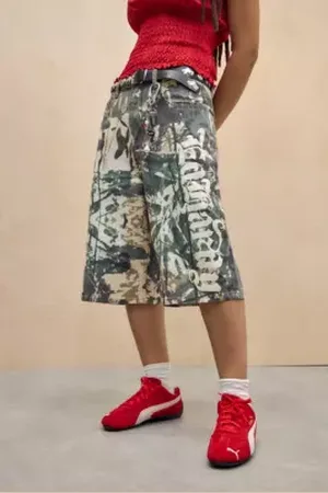 ED HARDY UO Exclusive Camo Gothic Jorts