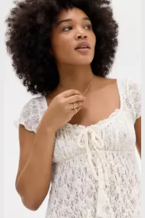 Kimchi Blue Piper Cap Sleeve Blouse