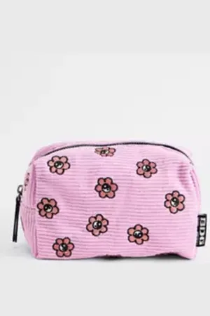 Urban Outfitters UO Novelty Floral Corduroy Makeup Bag