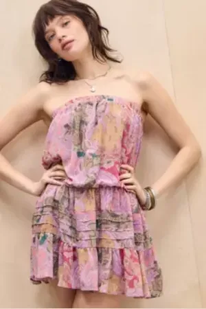 Urban Outfitters UO Julie Chiffon Mini Dress