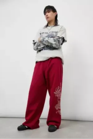ED HARDY UO Exclusive Dragon Wide Leg Joggers