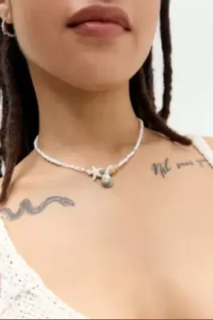 Silence + Noise Chipping Charm Choker Necklace